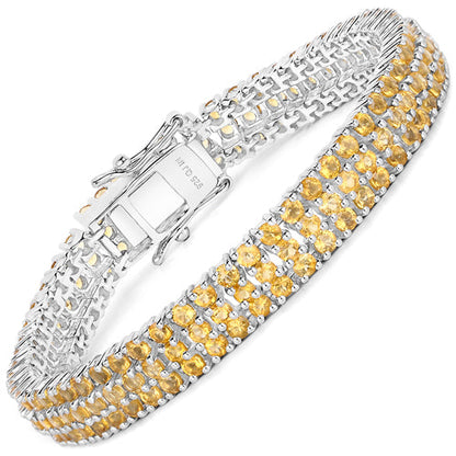 11.12 Carat Genuine Citrine .925 Sterling Silver Bracelet by Bids.com