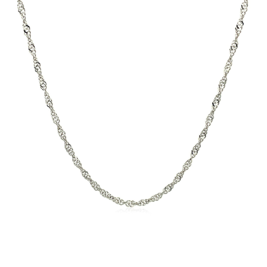 10k White Gold Singapore Chain 1.5mm by Bids.com