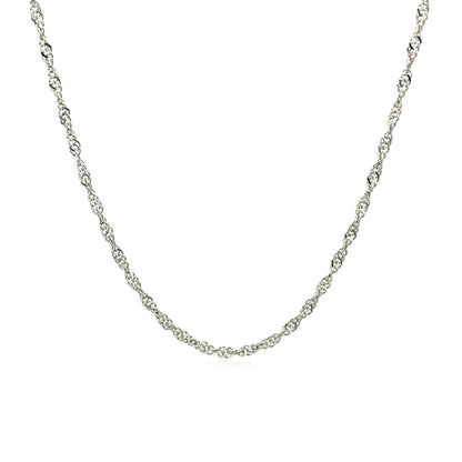 10k White Gold Singapore Chain 1.5mm by Bids.com