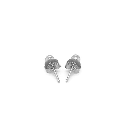 14k White Gold Spherical Stud Earrings (3.0 mm) by Bids.com