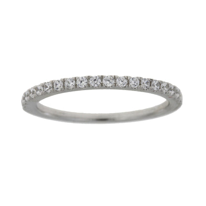 Cubic Zirconium Wedding Band Ring Sterling Silver by Bids.com