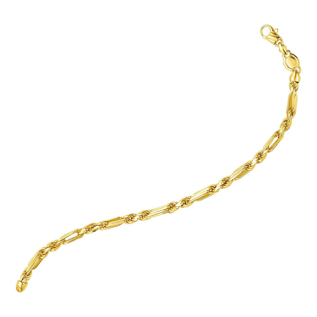 14k Yellow Gold 8 1/2 inch Figaro Chain Bracelet by Bids.com