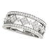 Diamond Studded Square Motif Ring in 14k White Gold (1/2 cttw) by Bids.com