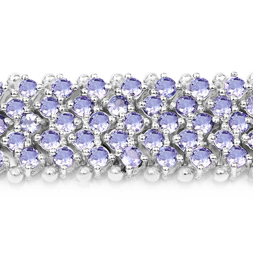 14.70 Carat Genuine Tanzanite .925 Sterling Silver Bracelet by Bids.com
