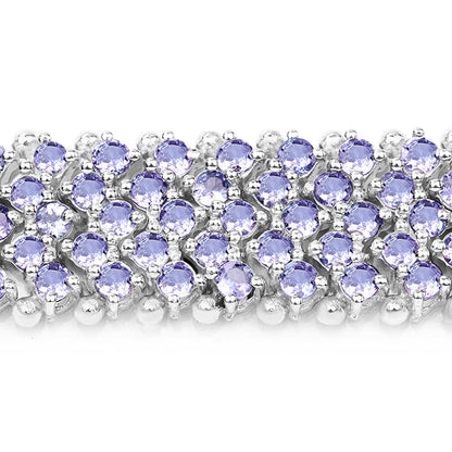 14.70 Carat Genuine Tanzanite .925 Sterling Silver Bracelet by Bids.com
