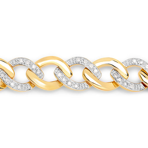 0.70 Carat Genuine White Diamond .925 Sterling Silver Bracelet by Bids.com