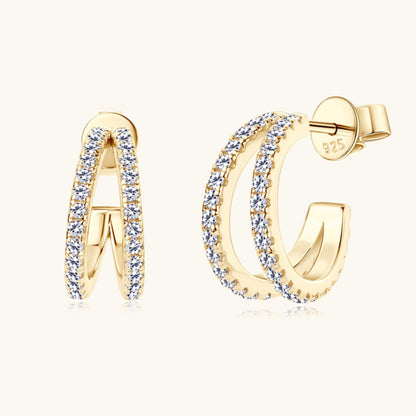 Sparkala™ Pure Sterling Silver C-Hoop Earrings by Sparkala
