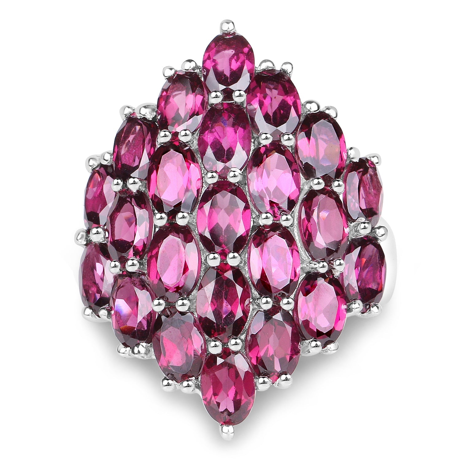11.50 Carat Genuine Rhodolite .925 Sterling Silver Ring by Bids.com
