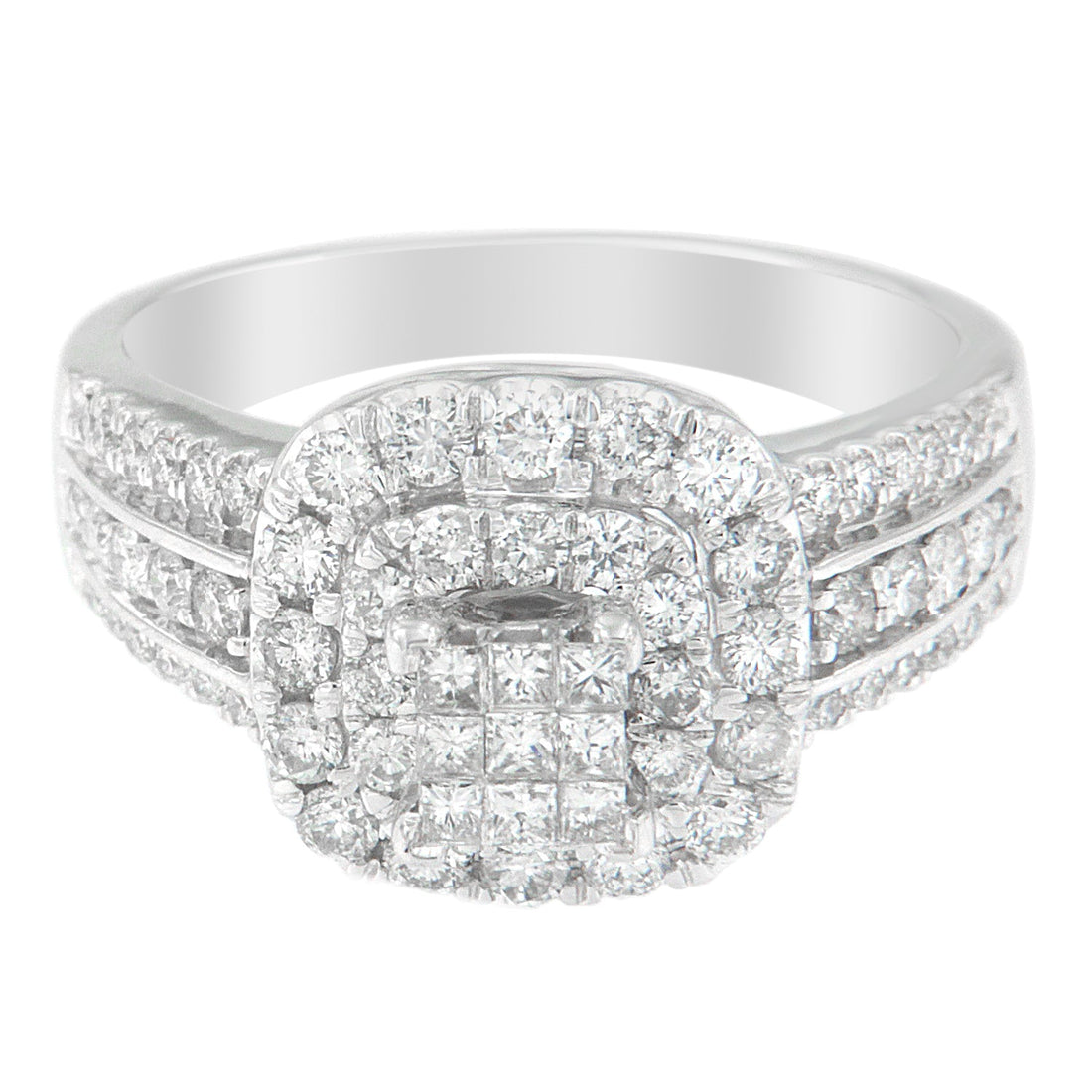 14K White Gold Diamond Vintage Ring (1 cttw, H-I Color, I1-I2 Clarity) by Bids.com