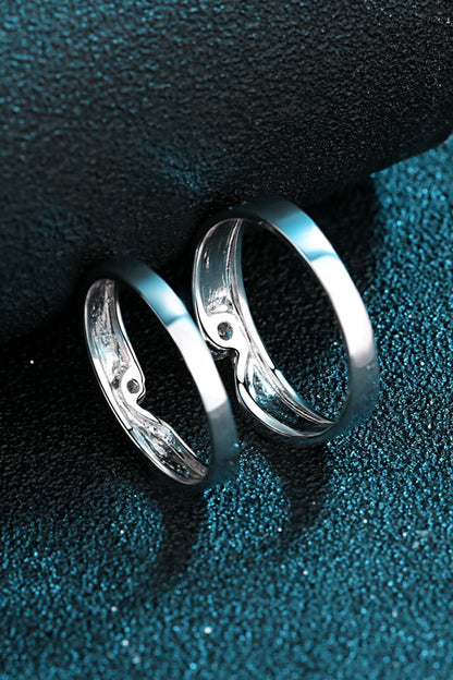 Sparkala™ Rhodium-Plated Inlaid Swirl Ring by Sparkala