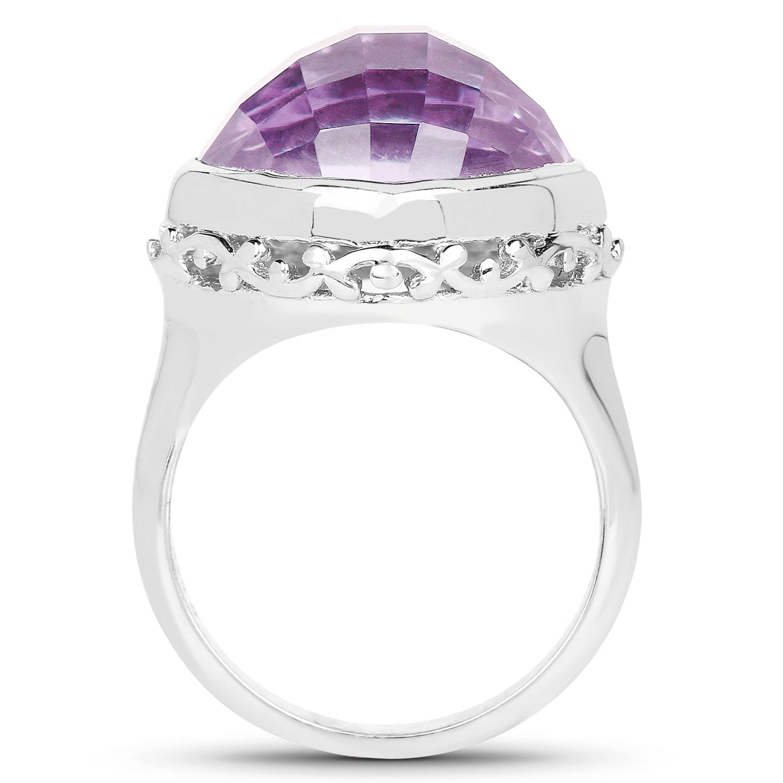 8.40 Carat Genuine Amethyst .925 Sterling Silver Ring by Bids.com
