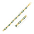 14k Yellow Gold Malachite Paperclip Gem Link Bracelet (7.00 mm) by Bids.com