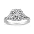 .925 Sterling Silver 1/3 Cttw Miracle Set Round-Cut Diamond Cocktail Ring (H-I Color, I1-I2 Clarity) - Size 7 by Bids.com