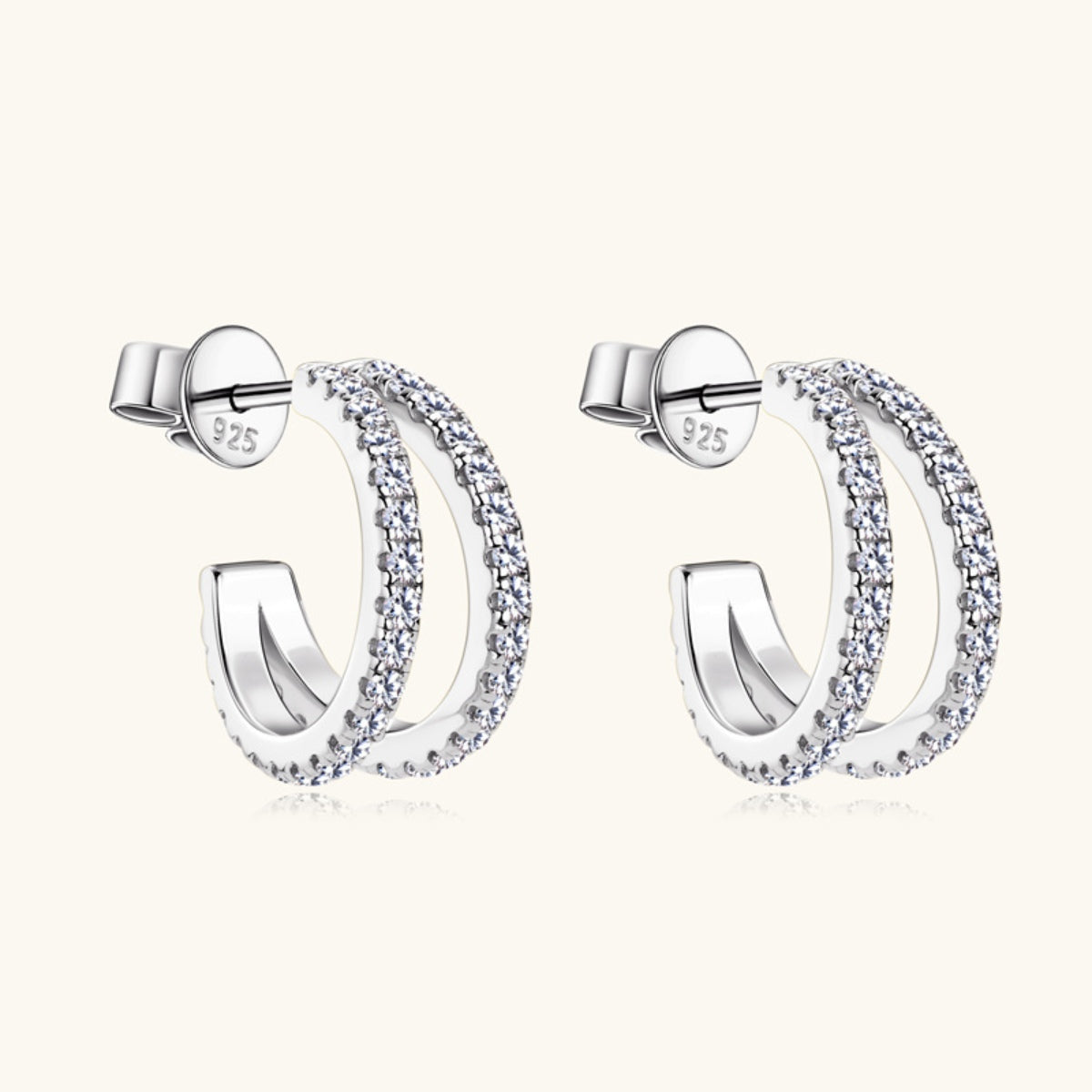 Sparkala™ Pure Sterling Silver C-Hoop Earrings by Sparkala