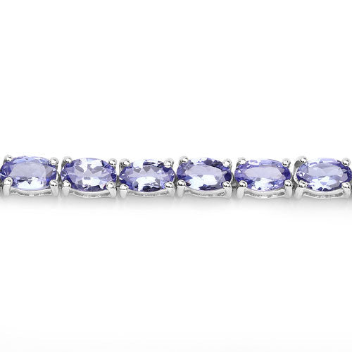 8.75 Carat Genuine Tanzanite .925 Sterling Silver Bracelet  DestGlow
