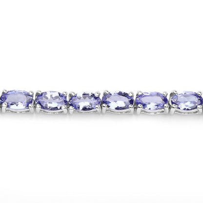 8.75 Carat Genuine Tanzanite .925 Sterling Silver Bracelet  DestGlow