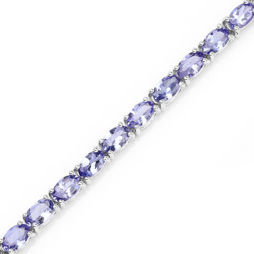 8.75 Carat Genuine Tanzanite .925 Sterling Silver Bracelet  DestGlow