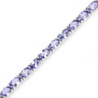 8.75 Carat Genuine Tanzanite .925 Sterling Silver Bracelet  DestGlow