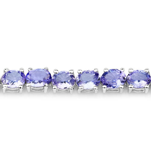 12.21 Carat Genuine Tanzanite .925 Sterling Silver Bracelet  DestGlow