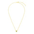 14k Yellow Gold 17 inch Necklace with Round Peridot  DestGlow