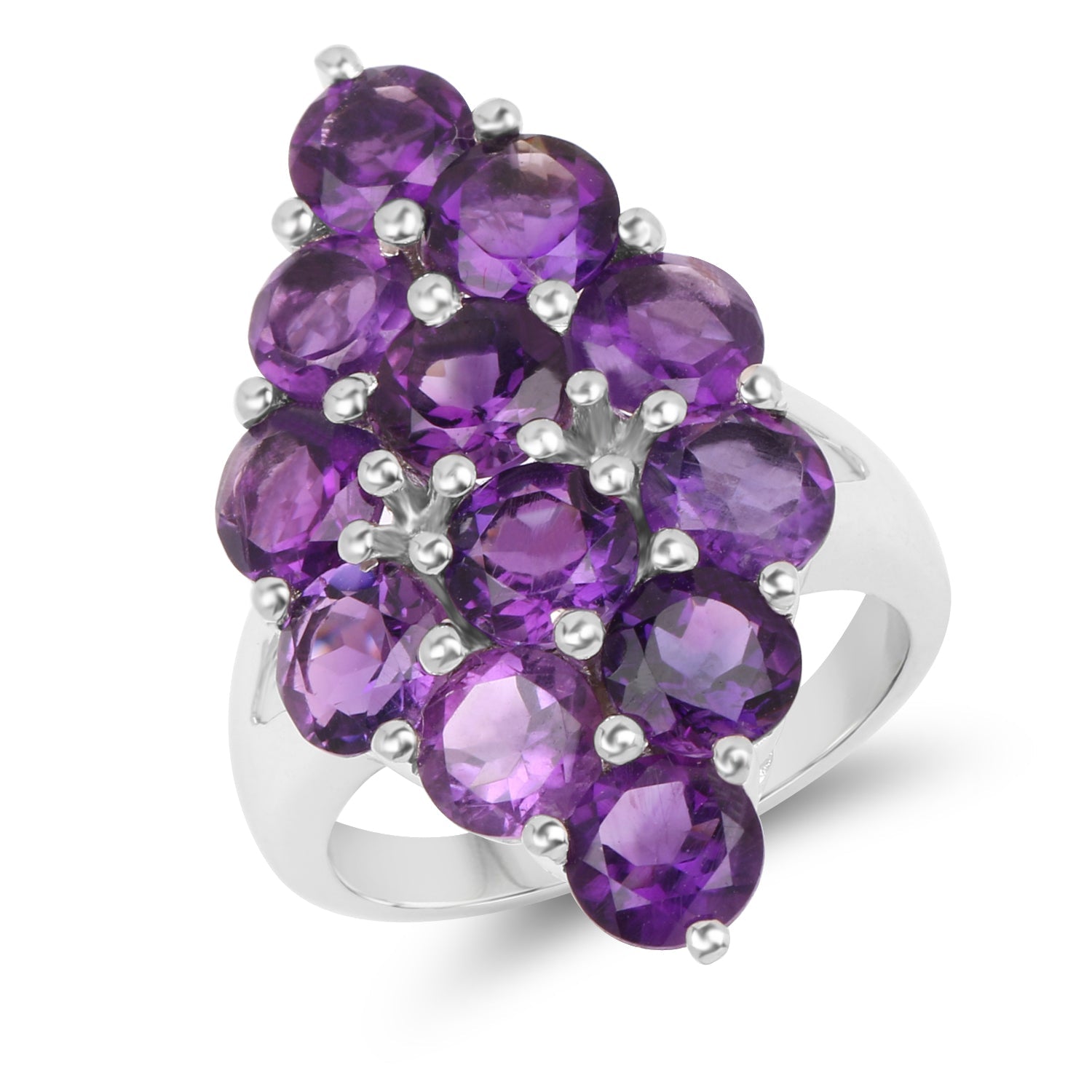 6.78 Carat Genuine Amethyst .925 Sterling Silver Ring by Bids.com