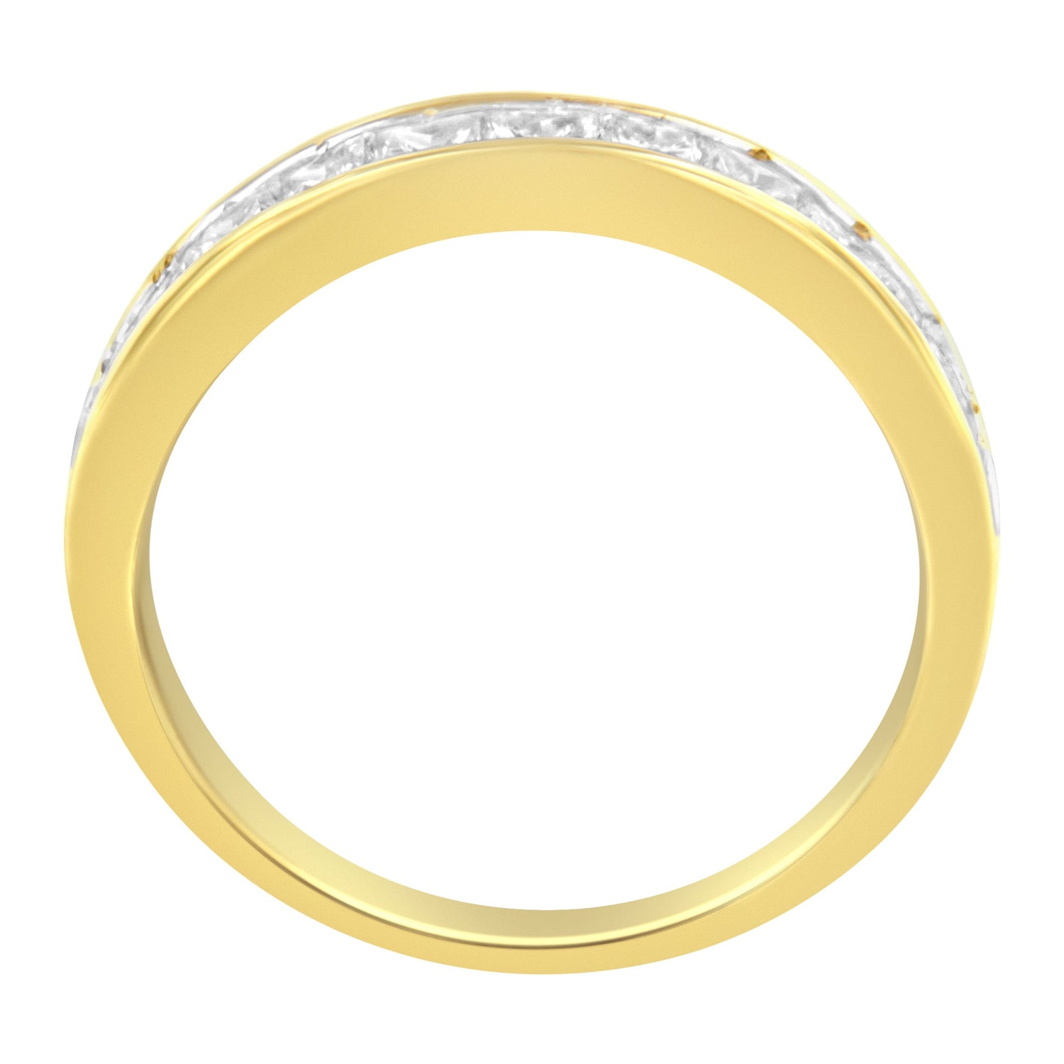 14KT Yellow Gold Diamond Channel Band Ring (1 cttw, H-I Color, SI2-I1 Clarity) by Bids.com