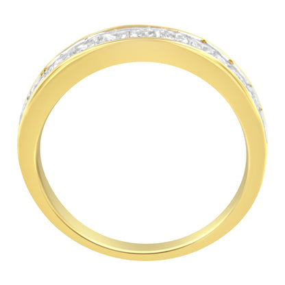 14KT Yellow Gold Diamond Channel Band Ring (1 cttw, H-I Color, SI2-I1 Clarity) by Bids.com