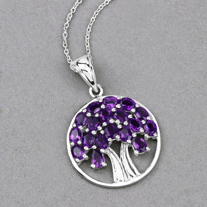 2.94 Carat Genuine Amethyst .925 Sterling Silver Pendant by Bids.com
