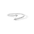 .925 Sterling Silver 1/5 Cttw Diamond Double Arrowhead Open Ring (I-J Color, I2-I3 Clarity) - Ring Size 6 by Bids.com