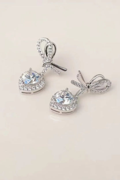2 Carat Sparkala™ 925 Sterling Silver Heart Earrings by Sparkala