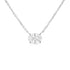 14K White Gold 1/2 Cttw Lab Grown Oval Shape Solitaire Diamond East West 18" Pendant Necklace (E-F Color, VS1-VS2 Clarity) by Bids.com
