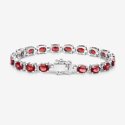 15.30 Carat Genuine Garnet .925 Sterling Silver Bracelet by Bids.com