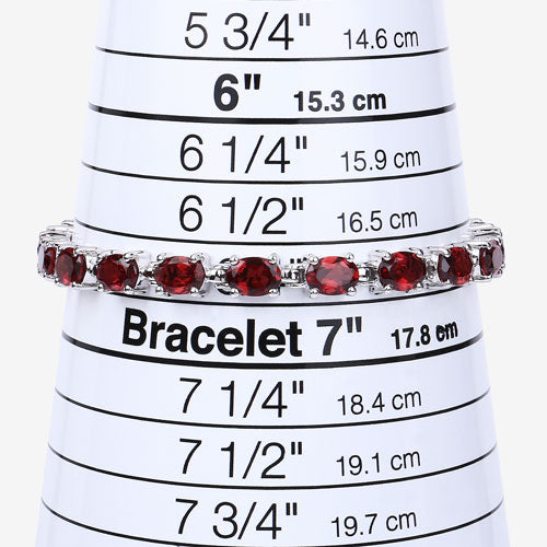 15.30 Carat Genuine Garnet .925 Sterling Silver Bracelet by Bids.com