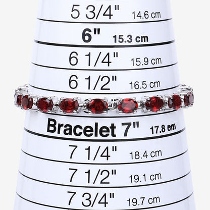 15.30 Carat Genuine Garnet .925 Sterling Silver Bracelet by Bids.com
