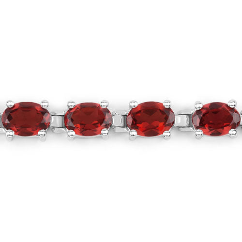 15.30 Carat Genuine Garnet .925 Sterling Silver Bracelet by Bids.com
