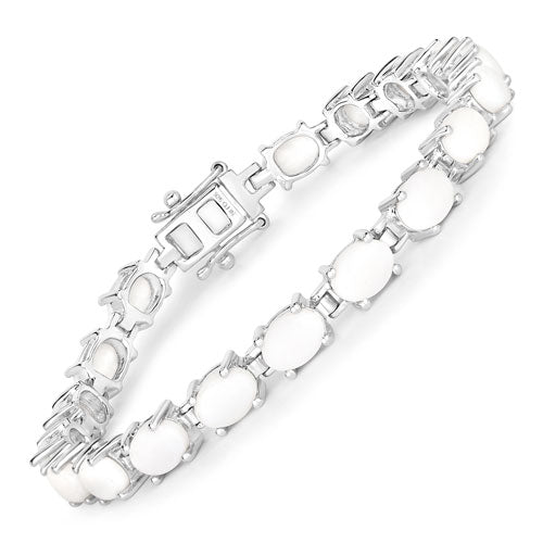 10.26 Carat Genuine Opal .925 Sterling Silver Bracelet by Bids.com