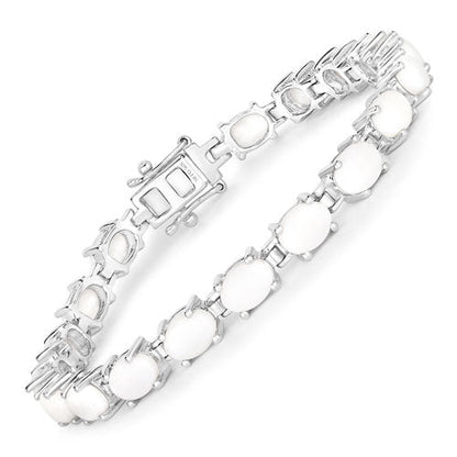 10.26 Carat Genuine Opal .925 Sterling Silver Bracelet by Bids.com