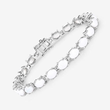 10.26 Carat Genuine Opal .925 Sterling Silver Bracelet by Bids.com