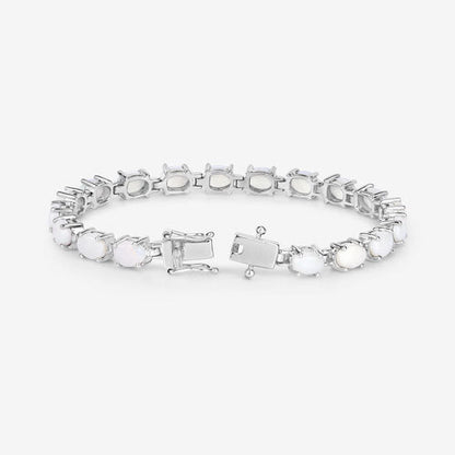 10.26 Carat Genuine Opal .925 Sterling Silver Bracelet by Bids.com