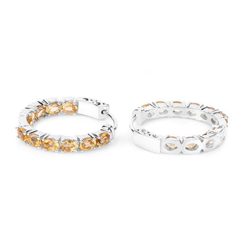 3.20 Carat Genuine Citrine .925 Sterling Silver Earrings  DestGlow