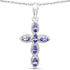 0.84 Carat Genuine Tanzanite .925 Sterling Silver Pendant  DestGlow