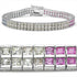 9.50 Carat Genuine Multi sapphire Sterling Silver Bracelet by Bids.com
