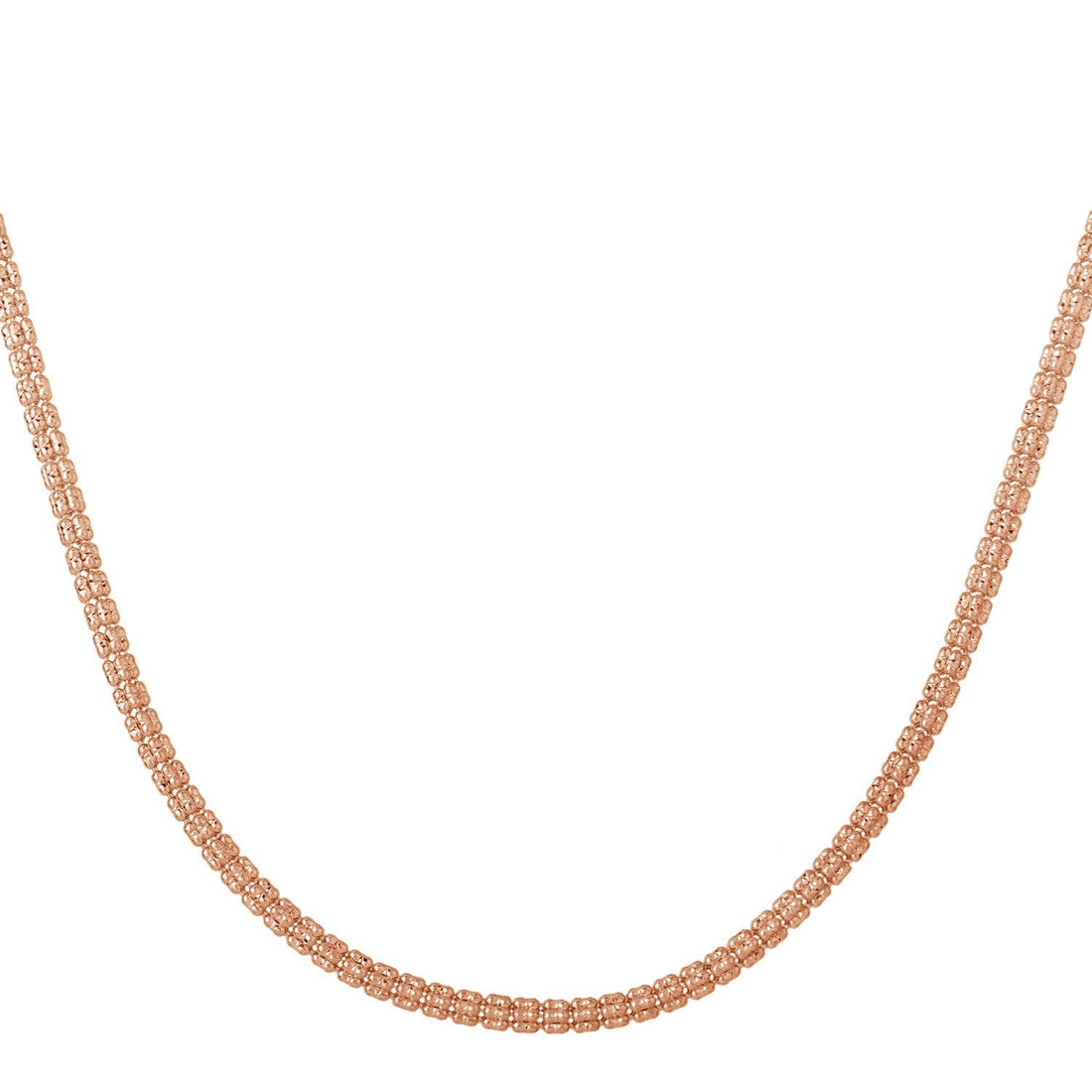 Ice Barrel Chain in 14k Rose Gold (3.10 mm) by Bids.com