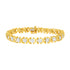 10K Yellow Gold Plated Sterling Silver 2 cttw Diamond "XOXO" Bracelet (J-K Clarity, I1-I2 Color) - Size 7.25" by Bids.com