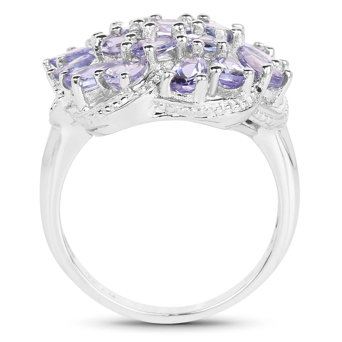 3.35 Carat Genuine Tanzanite .925 Sterling Silver Ring by Bids.com