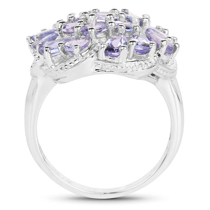 3.35 Carat Genuine Tanzanite .925 Sterling Silver Ring by Bids.com