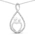 0.34 Carat Genuine White Diamond .925 Sterling Silver Pendant  DestGlow