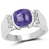2.80 Carat Genuine Tanzanite .925 Sterling Silver Ring by Bids.com