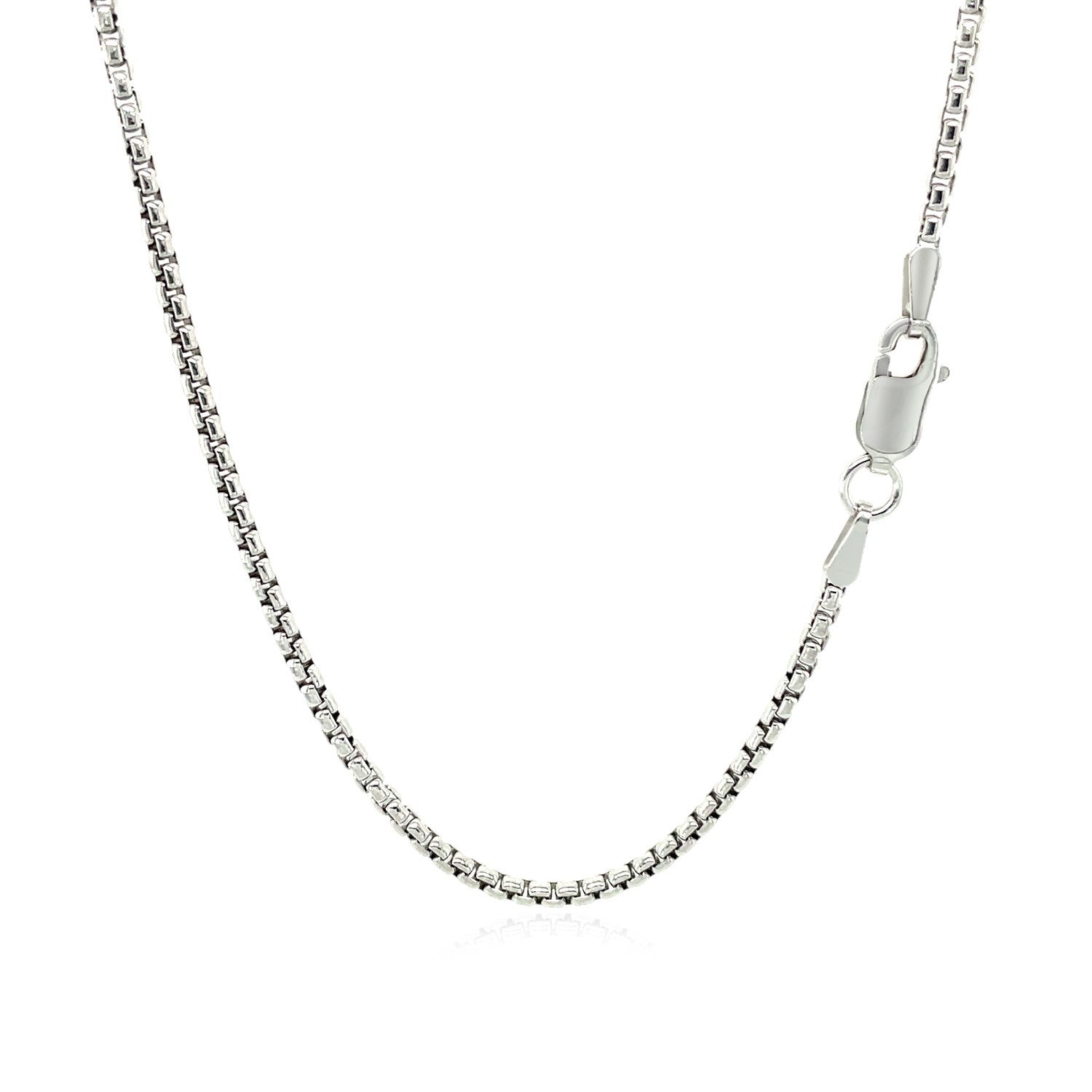 14k White Gold Round Box Chain 1.7mm by Bids.com