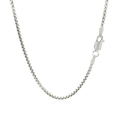 14k White Gold Round Box Chain 1.7mm by Bids.com
